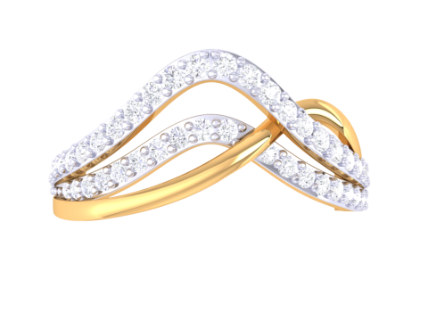Printable 3D jewelry model of Lady diamond ring Modèle 3D