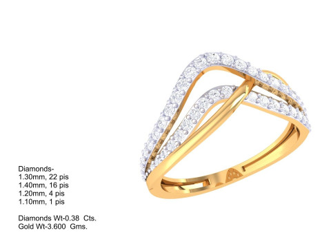 Printable 3D jewelry model of Lady diamond ring Modèle 3D