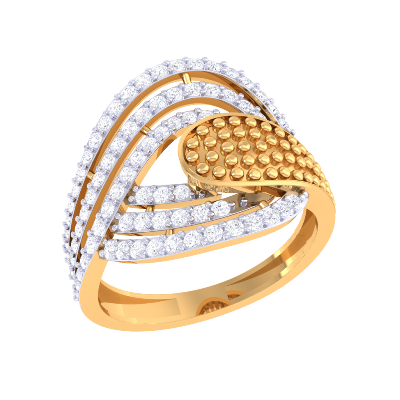 Printable 3D jewelry model of Lady diamond ring 3Dモデル .c4d .max .obj .3ds .fbx .stl .blend