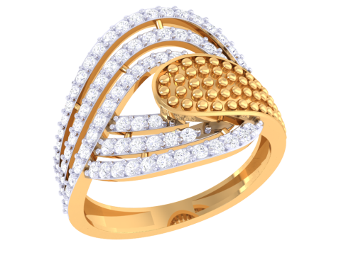 Printable 3D jewelry model of Lady diamond ring 3D Modell