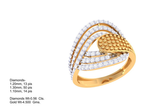 Printable 3D jewelry model of Lady diamond ring 3Dモデル