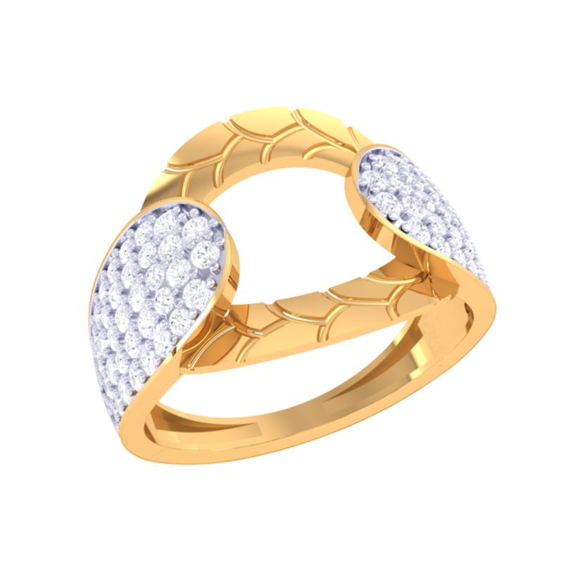 Printable 3D jewelry model of Lady diamond ring 3D Model .c4d .max .obj .3ds .fbx .stl .blend