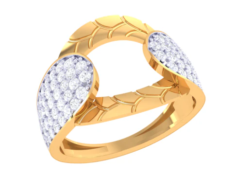 Model biżuterii 3D do druku z diamentowym pierścionkiem Lady Model 3D