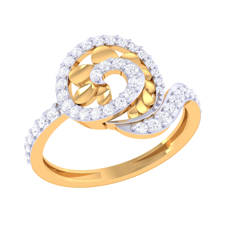 Printable 3D jewelry model of Lady diamond ring 3D Model .c4d .max .obj .3ds .fbx .stl .blend