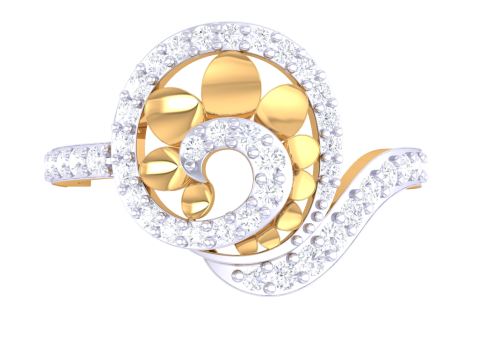 Printable 3D jewelry model of Lady diamond ring 3D Model