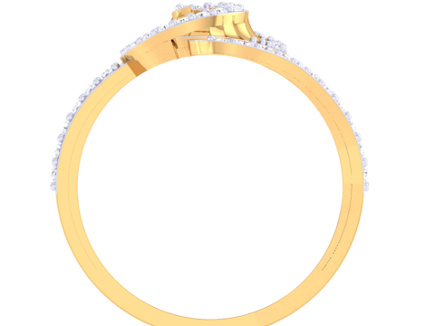 Printable 3D jewelry model of Lady diamond ring 3D Model