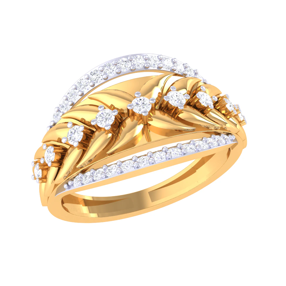 Printable 3D jewelry model of Lady diamond ring 3D Model .c4d .max .obj .3ds .fbx .stl .blend 