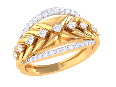 Printable 3D jewelry model of Lady diamond ring Model 3D