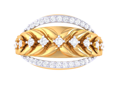 Printable 3D jewelry model of Lady diamond ring 3D Model