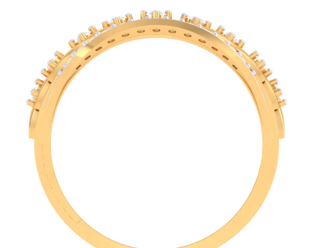 Printable 3D jewelry model of Lady diamond ring 3D Model