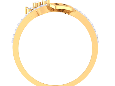 Printable 3D jewelry model of Lady diamond ring Modello 3D
