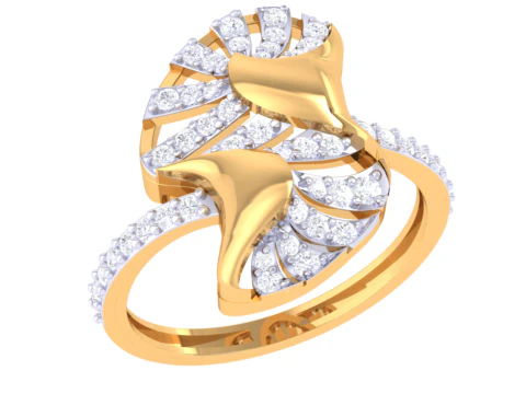 Model biżuterii 3D do druku z diamentowym pierścionkiem Lady Model 3D