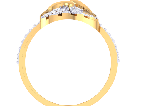 Printable 3D jewelry model of Lady diamond ring Model 3D
