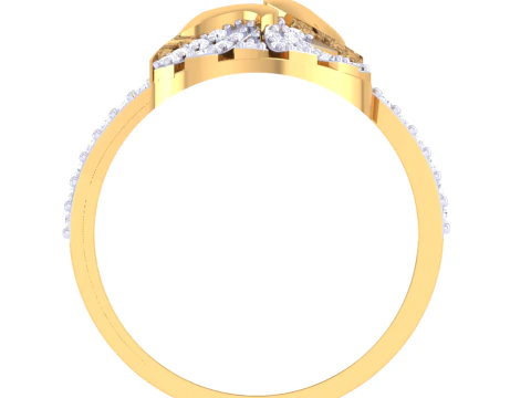 Printable 3D jewelry model of Lady diamond ring 3D Model