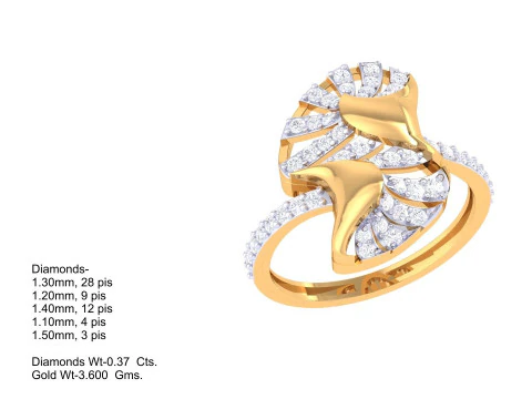 Printable 3D jewelry model of Lady diamond ring 3D Model