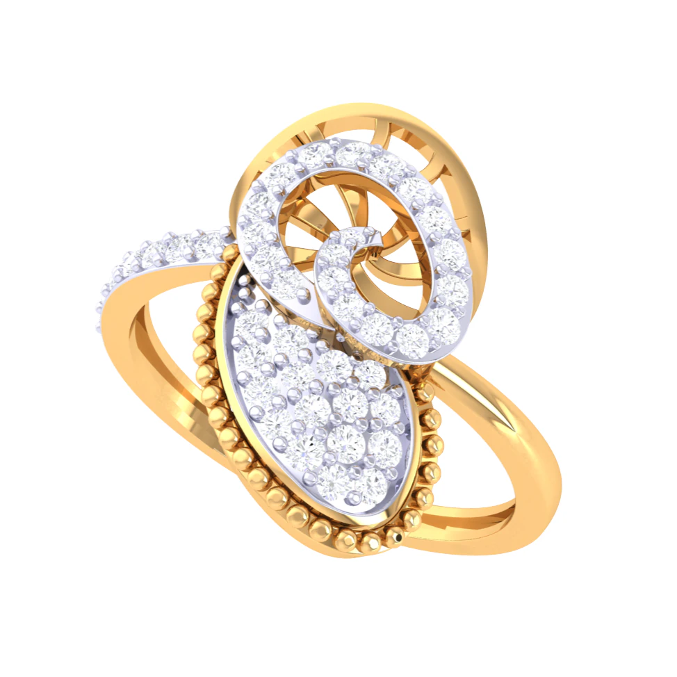 Printable 3D jewelry model of Lady diamond ring 3D Model .c4d .max .obj .3ds .fbx .stl .blend 