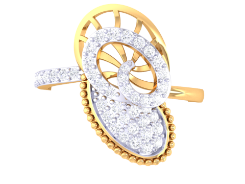 Printable 3D jewelry model of Lady diamond ring Model 3D