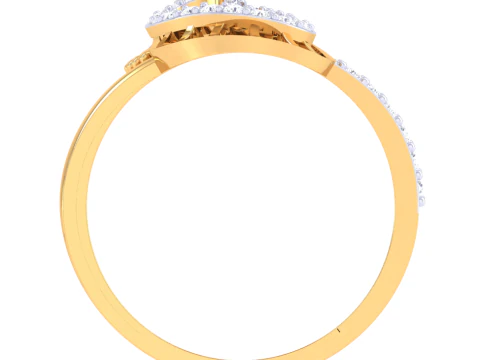 Printable 3D jewelry model of Lady diamond ring 3D Model