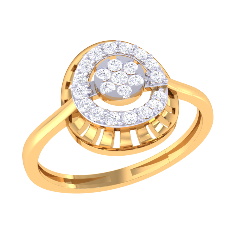 Printable 3D jewelry model of Lady diamond ring Modelo 3D .c4d .max .obj .3ds .fbx .stl .blend