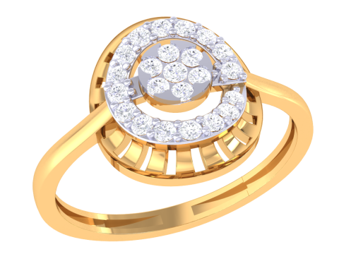 Printable 3D jewelry model of Lady diamond ring Modèle 3D