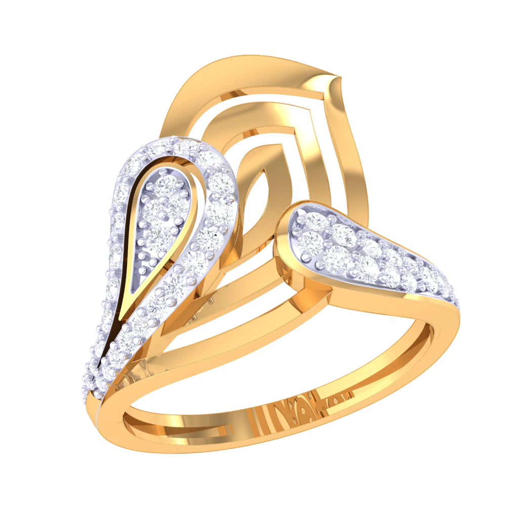 Printable 3D jewelry model of Lady diamond ring 3D Model .c4d .max .obj .3ds .fbx .stl .blend 