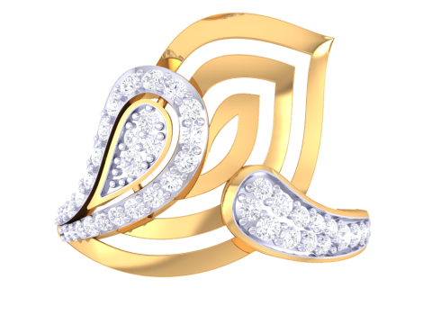 Printable 3D jewelry model of Lady diamond ring Modelo 3D
