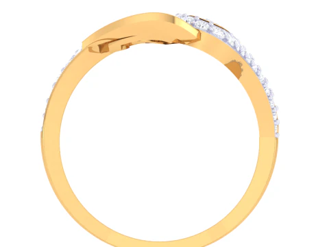 Printable 3D jewelry model of Lady diamond ring 3D Model