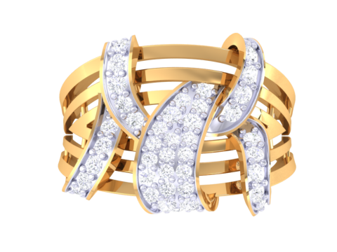 Printable 3D jewelry model of Lady diamond ring Modèle 3D