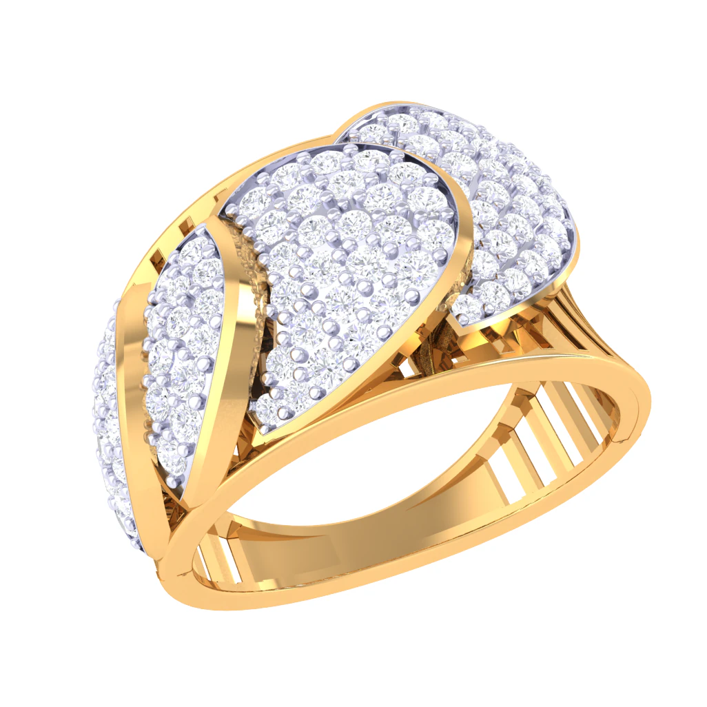 Printable 3D jewelry model of Lady diamond ring 3D Model .c4d .max .obj .3ds .fbx .stl .blend 