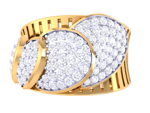 Printable 3D jewelry model of Lady diamond ring Modelo 3D