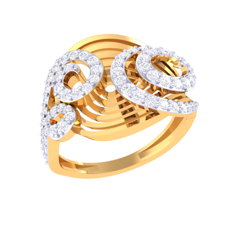 Printable 3D jewelry model of Lady diamond ring 3D मॉडल .c4d .max .obj .3ds .fbx .stl .blend 