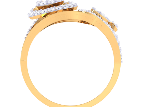 Printable 3D jewelry model of Lady diamond ring 3D मॉडल