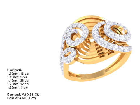 Printable 3D jewelry model of Lady diamond ring 3D मॉडल