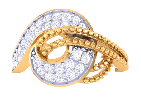 Printable 3D jewelry model of Lady diamond ring 3D Modell
