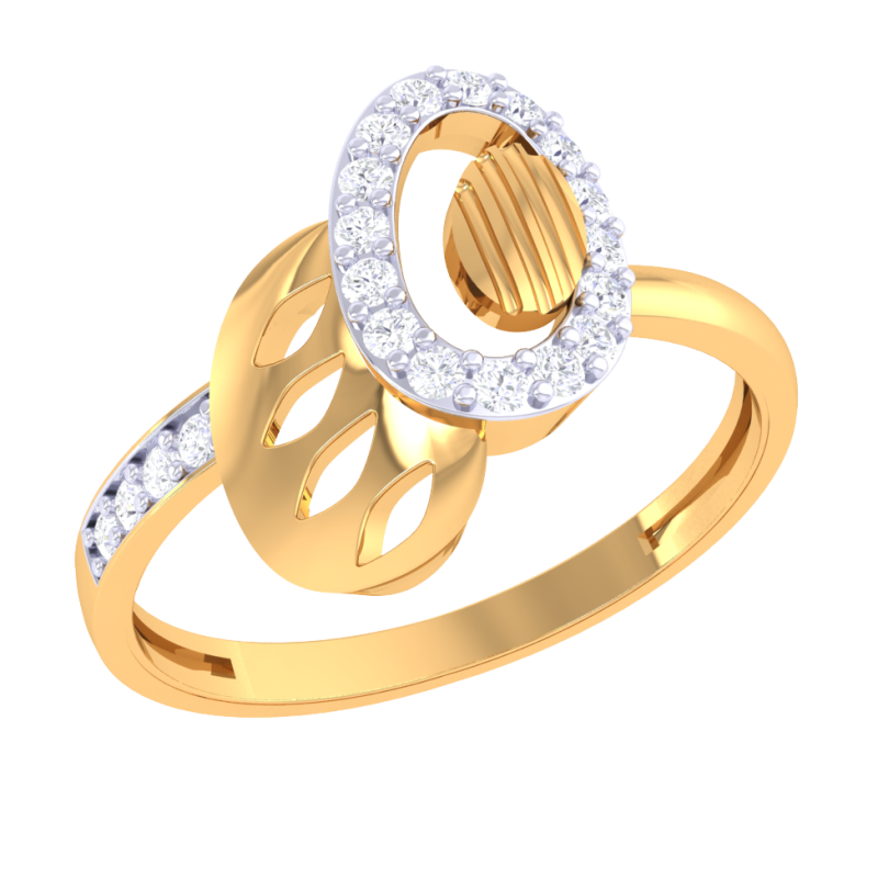 Printable 3D jewelry model of Lady diamond ring Modelo 3D .c4d .max .obj .3ds .fbx .stl .blend