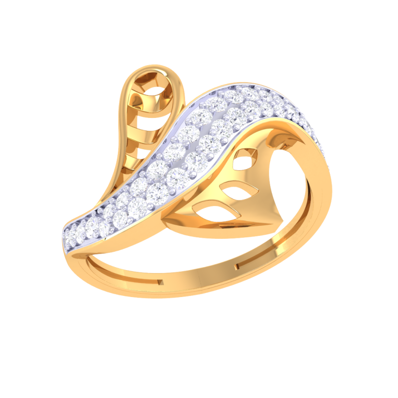 Printable 3D jewelry model of Lady diamond ring Modello 3D .c4d .max .obj .3ds .fbx .stl .blend