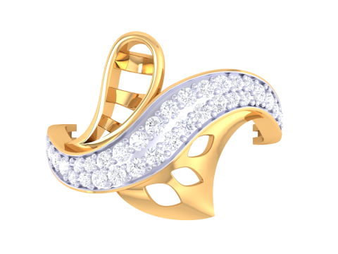 Printable 3D jewelry model of Lady diamond ring Modello 3D