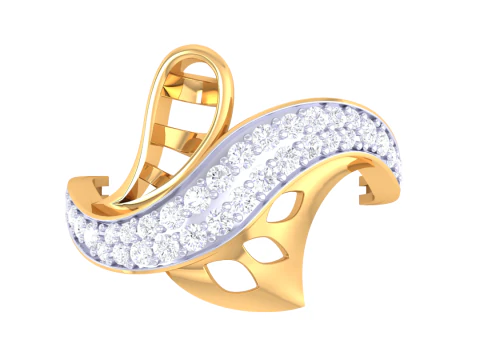 Printable 3D jewelry model of Lady diamond ring 3D Model