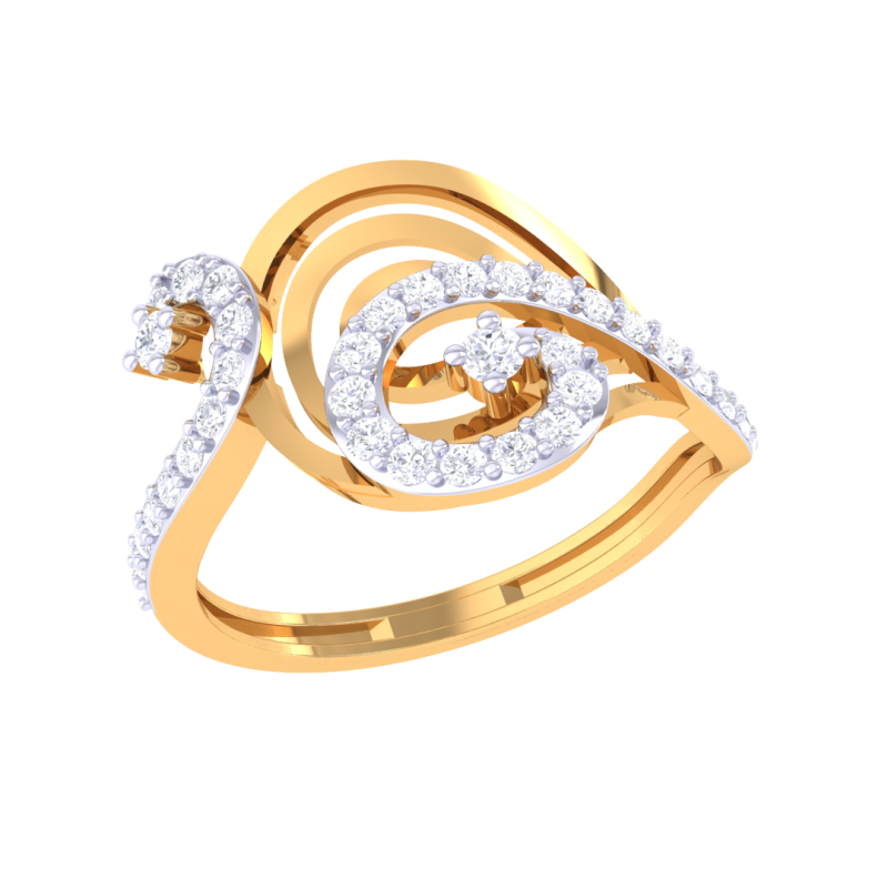 Printable 3D jewelry model of Lady diamond ring Model 3D .c4d .max .obj .3ds .fbx .stl .blend 