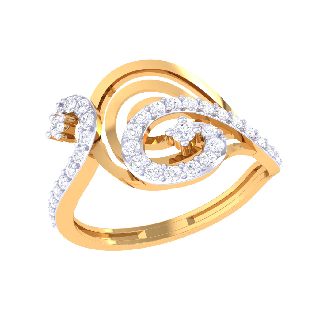 Printable 3D jewelry model of Lady diamond ring 3D Model .c4d .max .obj .3ds .fbx .stl .blend 