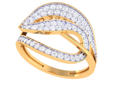 Printable 3D jewelry model of Lady diamond ring 3D Model