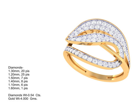 Printable 3D jewelry model of Lady diamond ring Modelo 3D
