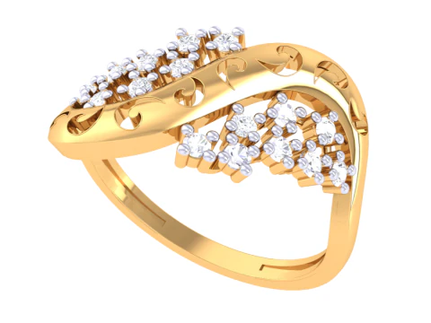 Bayan pırlanta y&uuml;z&uuml;ğ&uuml;n yazdırılabilir 3D takı modeli 3D Model