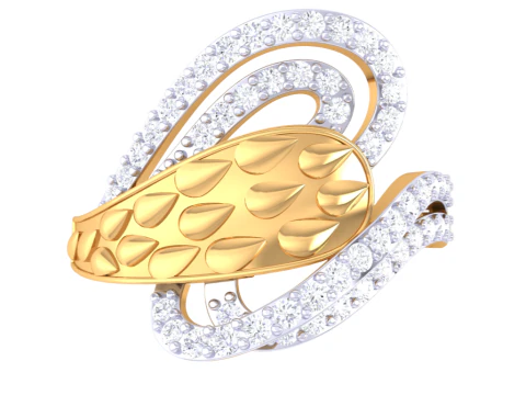 Modelo de joia 3D para impress&atilde;o do anel de diamante Lady Modelo 3D