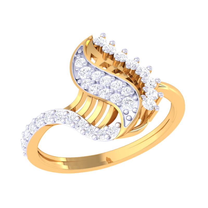 Printable 3D jewelry model of Lady diamond ring Model 3D .c4d .max .obj .3ds .fbx .stl .blend