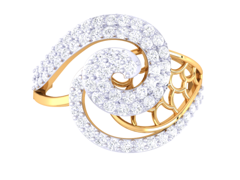 Printable 3D jewelry model of Lady diamond ring 3D Model