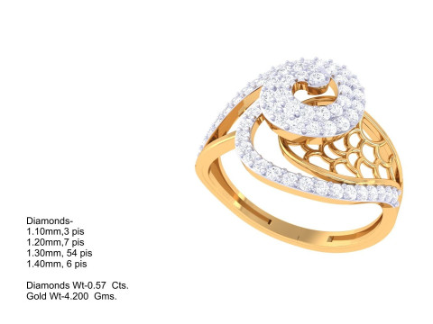 Printable 3D jewelry model of Lady diamond ring 3D Model