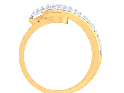 Printable 3D jewelry model of Lady diamond ring Modelo 3D