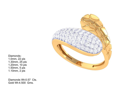 Printable 3D jewelry model of Lady diamond ring Modelo 3D