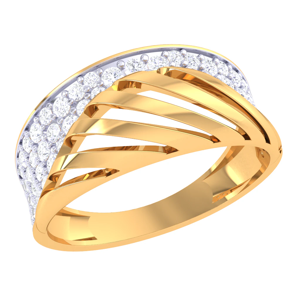 Printable 3D jewelry model of Lady diamond ring 3D Model .c4d .max .obj .3ds .fbx .stl .blend